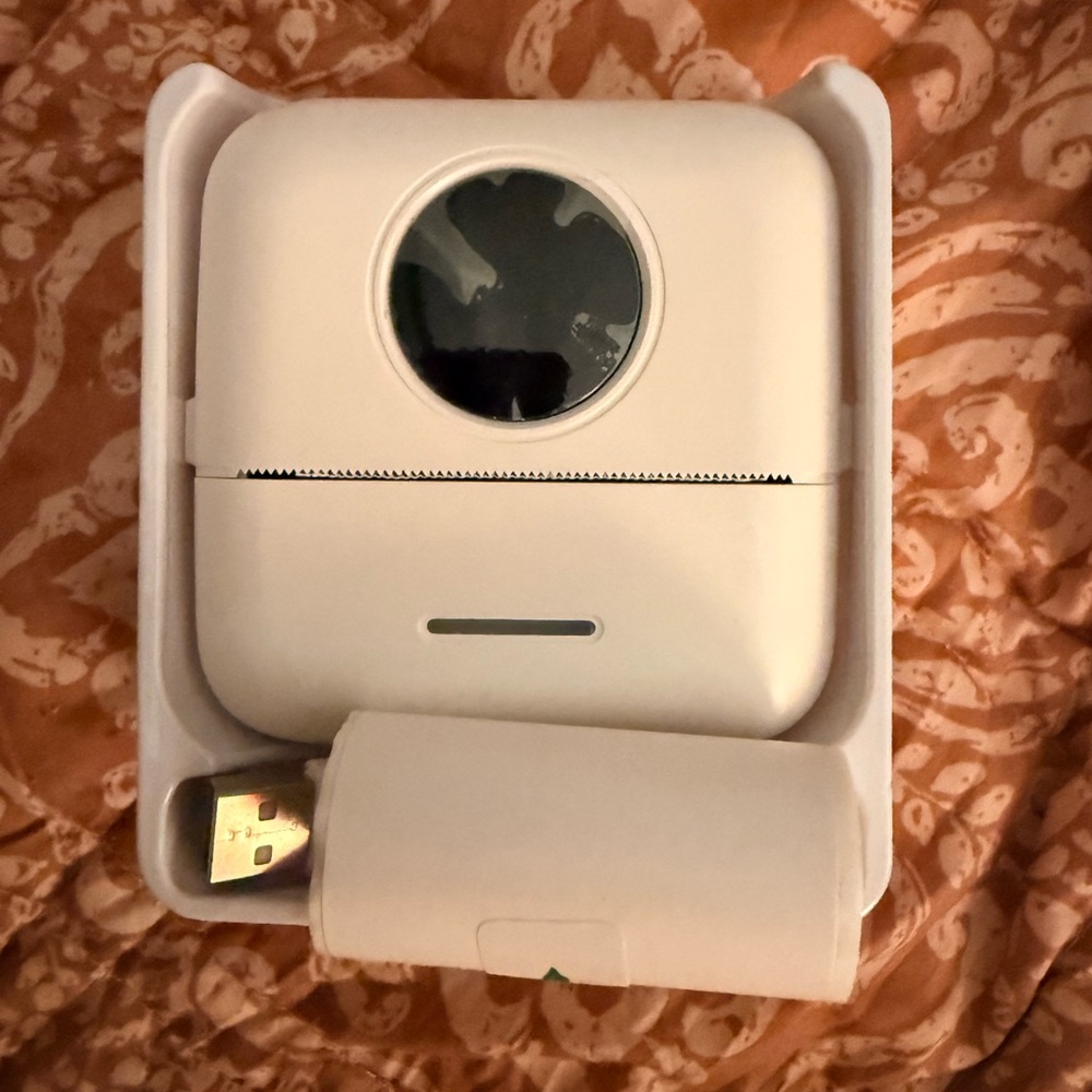 White Portable Label Printer